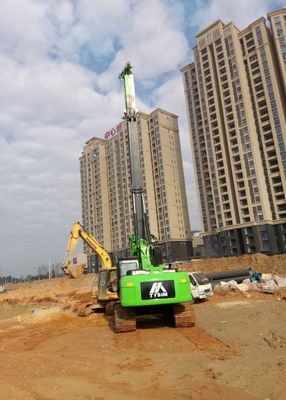 TYSIM KR150C الروتاري Borehole Pile Rig Foundation معدات حفر البناء عزم الدوران 150kN.m كحد أقصى.