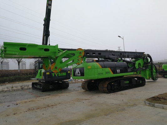 220kN.M آلة حفر الثقوب الدوارة KR220C 66t عمق الحفر 64 / 51m 35 Mpa محطة حفر تدور