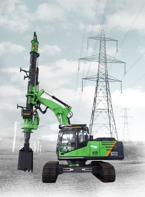 KR50D 30 rpm الهيدروليكية الصغيرة الروتاري آلة دق خوازيق 20 م كحد أقصى. قطر الحفر 1200 مم
