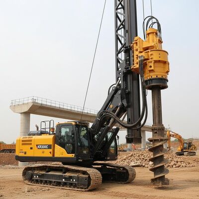 KR300C أجهزة الحفر الهيدروليكية الدوارة مع 54m عمق الحفر 2500mm قطر و 320kN.m عزم الدوران لمشاريع واسعة النطاق